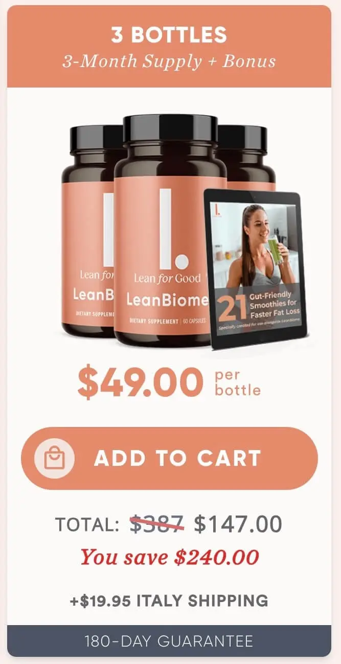 Leanbiome - 3 Bottle Pack